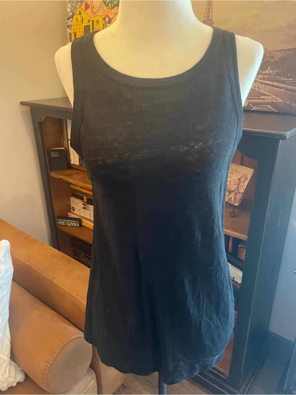 Banana Republic Linen Black Tank